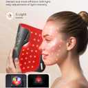 LED Light Therapy mask (E106A) Red Light Therapy for Face and Neck, 7 Colors Red Light Therapy Mask, Led Face Mask Light Therapy with 324 LED, 5 Brightness Levels & 20 Mins Timer for Home & Travel