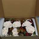 Ling's moment Burnt Orange Wedding Centerpieces Flowers Mini Bridesmaid Bouquets Set of 6 Terracotta Table Decor Pre-Made Small Floral Fall Wedding Decorations