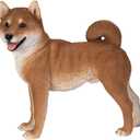 Pacific Giftware Realistic Shiba Inu Dog Figurine Decorative Brown Japanese Dog Breed Statue, Highly Detailed Life-Like Pet Resin Sculpture, Hand-Painted Home and Garden Decor Accent 18" H