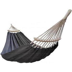 GOCAN Double Hammock 2 Person Canvas Cotton Hammock for Patio Porch Garden Backyard Lounging Outdoor and Indoor with Removable Spreader bar