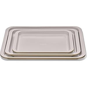 OXO Good Grips Non-Stick Pro Ceramic Coated Metal Bakeware 3-Piece Sheet Pan Set  Biscuit