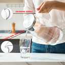 Karafu 95 Ounces/2.8 Liter Glass Pitcher with Lid, Wide Mouth Heat Resistant Water Jug for Hot/Cold Water, Ice tea and Juice Beverage