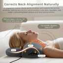 3-in-1 Neck Massager Pillow with Heat, Vibration and Cervical Traction, Ergonomic Neck Support Aid and Neck Support Pillow for Pain Relief, Deep Tissue Neck and Shoulder Massager