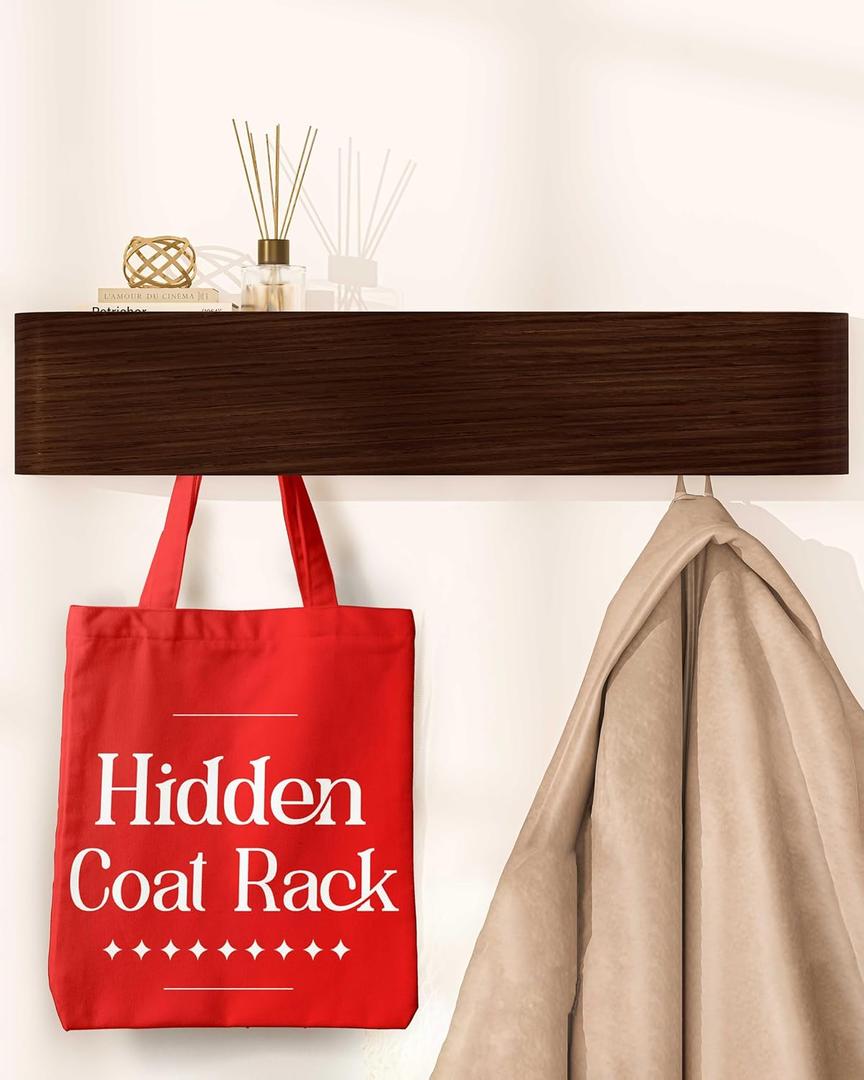 OLEEK Wall Coat Rack - Wall Shelf with Hooks - entryway Hooks - entryway Shelf - Modern Coat Rack - Wooden Coat Rack Wall Mount for Home Decor - Wooden Mount for Home Decor - Jacket Hanger