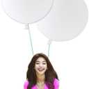 IN-JOOYAA 15Pcs 24 Inch Balloons White Giant Round Balloons Large Balloon For Wedding Baby Shower Birthday Party Decorations