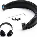 True Lambskin Leather Head Pad Aluminum Alloy Removable Headband Steel Beam Compatible with Grado SR60e SR60i SR80e SR80i SR125e SR225e SR325e SR325i RS GH 1 2 3 4 Alessandro MS-1/2 PS GS
