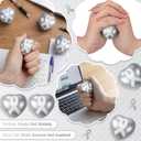 Leitee 30 Pcs Brain Cancer Awareness Items Bulk Gray Ribbon Heart Stress Balls Brain Tumor Awareness Month Gifts Party Favors for Parkinson's Fundraisers Event Support Campaigns