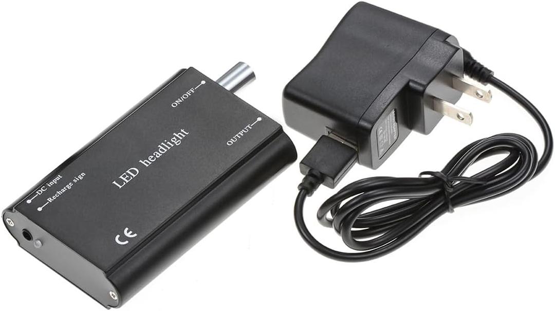 1Pc Battery of Headlamp no Bulb 1800mah Plastic Shell with Charger (Black)