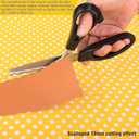 Hui Tong Strong & Sharpe Pinking Shears,Pinking Shears Scissors for Fabric, Serrated and Scalloped Scissors Fabric,3mm,5mm,7mm(Wavy 18mm)