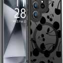 SEXYMOM Magnetic for Samsung Galaxy S24 Ultra Case - Wireless Charging Compatible,Cute Floral Design for Women and Girls,Slim Fit Translucent Matte Phone Case - Cherry