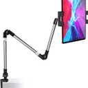 woleyi Adjustable Tablet Mount Holder, 35" Desk/Bed Clamp Phone iPad Stand with Foldable 360 Swivel Arm for iPad Pro 12.9 Air Mini, iPhone, Galaxy Tabs, Nintendo Switch, 4-13" Cell Phones and Tablets