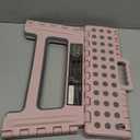 Folding Step Stool - 9" Height - Holds up 300 Lbs Lightweight Foldable Stepping Stool is Sturdy Enough to Support Adults & Safe Enough for Kids. Skid Resistant and Open with one flip (Dusty Pink)