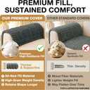 hyha Couch Covers for Dogs Washable, Non Slip Plush Dog Sofa Protectors, Fuzzy Pet Couch Covers for 3 Cushion Sofa Pet Friendly (Dark Grey, 27.6" x 47")
