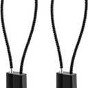 DELSWIN Cable Gun Locks with Keys - 15" Keyed Cable Gun Lock Heavy Duty Helmet Lock (Charcoal Black-2P)