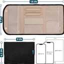 Pavilia Foldable Jewelry Organizer Roll Bag, Small Travel Pouch Wallet for Earrings, Rings, Necklaces, Bracelets (Quilt Black)