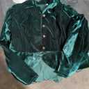 Green Victorian-style suit 2-piece velvet set, L