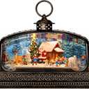 Christmas Snow Globe Christmas Decorations Gifts Santa Claus Snowman Church Gnome House Bear Deer Tree USB/Battery Timer Music Glitter Snowfall Lantern