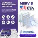 BNX TruFilter 16x20x1 Air Filter MERV 8 (6-Pack) - MADE IN USA Dust & Pet Defense Electrostatic Pleated Air Conditioner HVAC AC Furnace Filters for Dust, Pet, Mold, Pollen MPR 600 700 & FPR 5