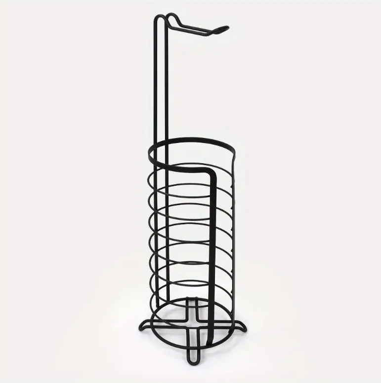 Dark Brown Wire Bathroom Tissue Holder And Storage