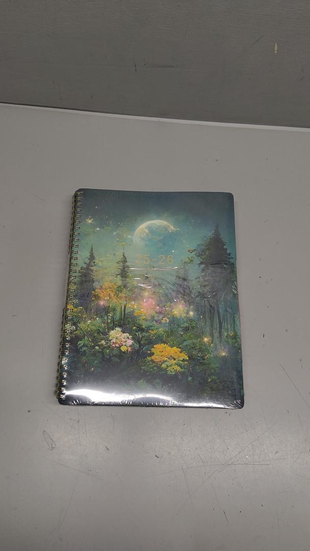 Planner 2025-2025 Planner, 9" x 11", Jul.2025 - Jun.2026, Weekly and Monthly with Colorful Tabs, Strong Twin-wire, Back Pocket - Dreaming Moon, Pack of 4