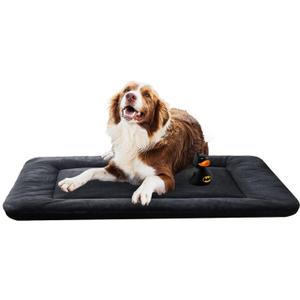 Dog Beds Crate Pad for Extra Large Dogs Ultra Soft Dog Crate Bed Washable & Anti-Slip Kennel Pad for Dogs Cozy Sleeping Mat, Dark Gray 48inch