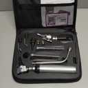Zyrev Otoscope Oph Diagnostic Set - 36 Piece Medical and Nursing Student Otoscope/Opthalmoscope Diagnostic Kit - with Leather Case for Educational and Professional Settings (Regular)