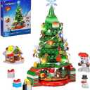 Christmas Tree Building Block Set, Eye Catching Christmas Tree Toy With Lights for Boys Girls Christmas Ornament Gifts, Display Build Christmas Tree Toy Tabletop Decoration, Upgraded (545 Pcs)