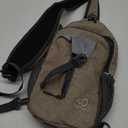 WATERFLY Crossbody Sling Backpack Sling Bag Travel Hiking Chest Bag Daypack Beige