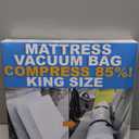 Mattress Vacuum Bag for Moving, Vacuum Seal Mattress Bag for Memory Foam or Inner Spring Mattresses, Compression and Storage for Returns, Leakproof Valve and Double Zip Seal (King) (Clear)