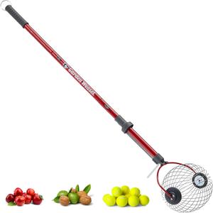 GARDEN WEASEL Large Nut Gatherer Roller – Nut Collector Tool for Walnuts, Tennis Balls and More – Yard Picker Upper with Durable Cage and Ergonomic Handle