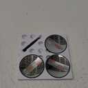 Macaki 20X/30X/40X Magnifying Mirror with Suction Cups and Tweezers Set, 3.5 inches Travel Magnified Makeup Mirror, Black, 3PCS