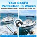 JaunniQir 2200lb Bungee Dock Lines 4-5.5ft, Shock Absorbing Mooring Ropes with Foam Floats, Stretchable Dock Snubber for Jet Ski Pontoon Kayak, 2 Pack Boat Accessories, Storage Bag (Black)
