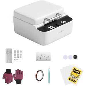 HTVRONT Phone Case Heat Press Machine - Vacuum Heat Press Machine for Phone Cases- Sublimation Press for Custom Phone Case, Badges, Coasters, Includes Film & Fixture (Compatible with iPhone) (White)