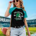 MNLYBABY Football Shirt for Women Game Day T-Shirt Football Fans Season Short Sleeve Tee Tops (XXL)