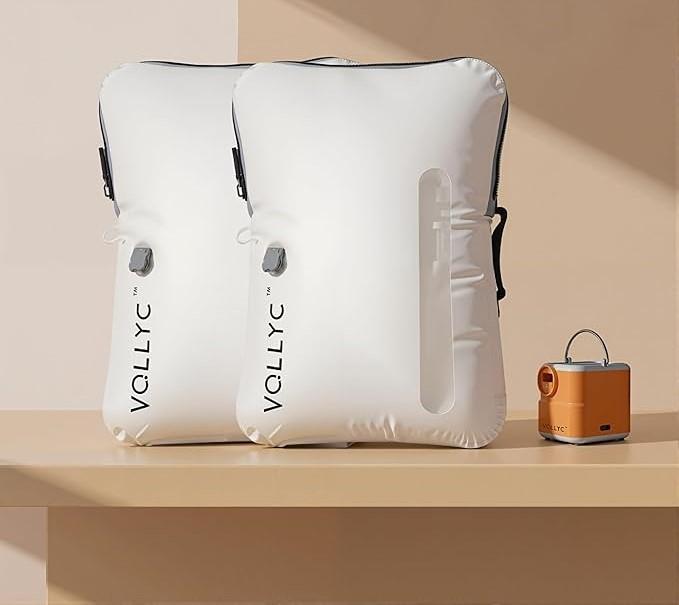 Travel Vacuum Bags with Pump, 25L Large Capacity Vacuum Bags for Travel, IPX7 Waterproof, Open Zipper, Reusable Space Saver Compression Bags for Luggage, Backpack, Suitcase, Home Storage