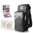 GLDRAM Travel Carrying Case for Nintendo Switch 2 / NS / OLED / Lite, Theme of Zelda Shoulder Sling Bag, Portable Crossbody Backpack with 12 Slots Card Holder & 2 Thumb Grips for Game Accessories (Black)