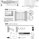 Mom's Choice-GROWNSY Baby Gate for Stairs, 29.5"-48.4" Pressure Mounted Baby Gate for Top of Stair&Doorway with V-Shaped Rods, Anti-Trip Pedal, Extra Wide Stairs Dog Gate Easy Install w/Red Reminder