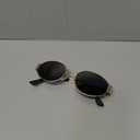 livho 2025 Trendy Oval Sunglasses - Stylish Polarized Shades for Everyday - Retro Metal Frames (Grey/Gold)