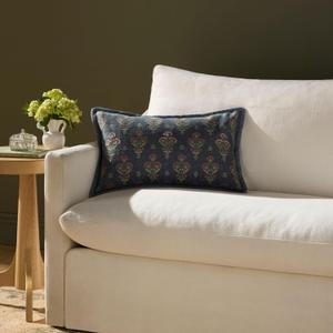 Loloi Chris Loves Julia Marigold Collection PCJ0038 Blue/Multi 13'' x 21'' Cover w/Poly Pillow