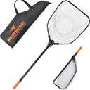 KastKing Brutus Fishing Net, Foldable Extendable Fish Landing Net, Lightweight & Portable Fishing Net with Soft EVA Foam Handle, Holds up to 44lbs/20KG, Fish-Friendly Mesh for a Safe Release