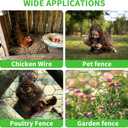 36 x 100ft Chicken Wire for Floral Arrangements, Green Chicken Wire, Hexagonal Galvanized Wire Mesh for Poultry Barrier, Flower Arrangement, Crafts and Garden, Green