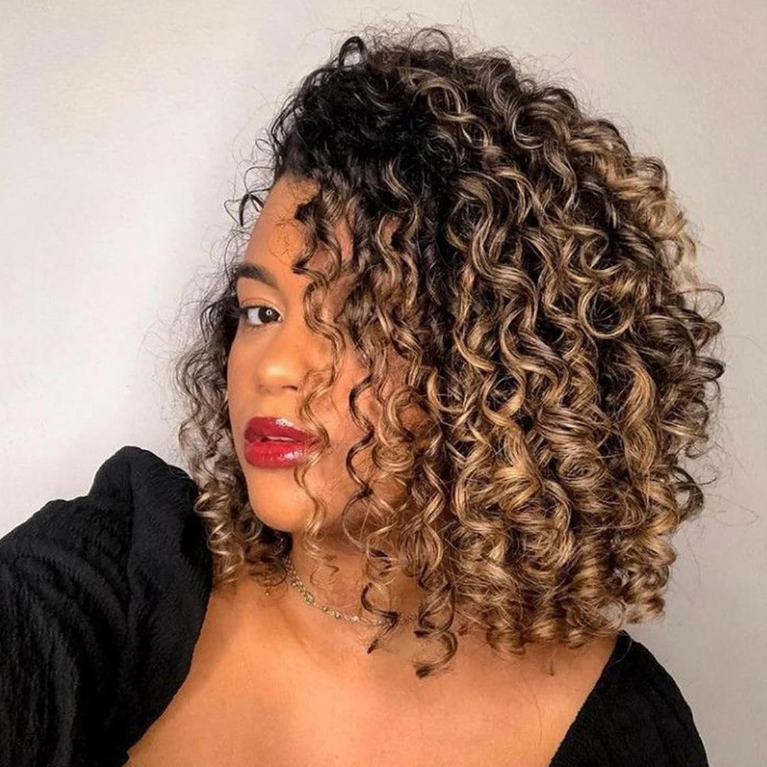 Leeven Gogo Curl Crochet Hair 10 Inch 8 Packs Ombre Honey Blonde Pre Looped Ocean Wave Crochet Hair Short Curly Bohemian Crochet Box Braids Synthetic Water Wave Braiding Hair for Women Girl Kids (#T27)