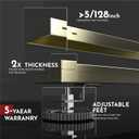 WEBANG 24 Inch Linear Shower Drain Rectangular Floor Drain with Accessories Reversible 2-in-1 Cover Tile Insert Grate Removable SUS304 Stainless Steel CUPC Certified Brushed Gold
