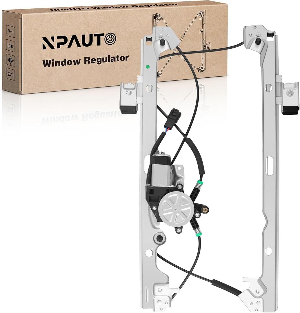 Front Driver Side Power Window Regulator with Motor fit for 2007 2008 2009 2010 2011 2012 2013 Chevy Silverado 1500 2500 3500 HD Avalanche Suburban Tahoe, GMC Sierra Yukon XL, Left, 741-442