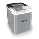 Nostalgia Thermostar Automatic Self-Cleaning Portable Electric Countertop Ice Maker Machine, 26 Pounds in 24 Hours, 9 Ice Cubes Ready in 7 Minutes, with Ice Scoop and Basket, Silver