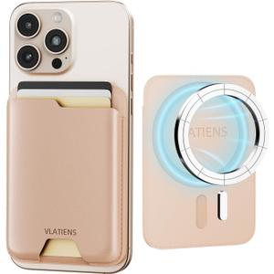 4 x magsafe wallet magnetic for iphone,mag-safe wallet magnetic phone,Fit 3 Cards holder for iphone 17/16/15/14/13/12/pro max Series (fast Rose gold)