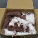 PLUUSHUU Faux Fur Throw Blanket for Couch, Fluffy Fuzzy Plush Bubble Blanket, Soft Warm Cozy Shaggy Rabbit Blanket, Luxury Decorative Gifts for Sofa Bedroom Living Room, 60x50inch (Cow PrintBrown)