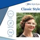 In Style Eyes Seymore Retro Bifocal Reading Glasses - Bifocal Readers for Women and Men, Non-progressive, Adaptive Spring Hinges - Clear Red, 3.0x