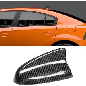 Compatible with Dodge Charger 2015-2023 Antenna Cover Shark Fin Trim Hood Real Carbon Fiber Automotive Roof Aerials (Black)