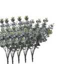 Welcome Logo Flowers Luxury Eucalyptus Stem, 3 Pcs Branches Artificial Flower Bouquet, Suitable for Wedding Flowers, Home Flower Decoration Arrangement (NO VASE) for Party and Wedding Decoration